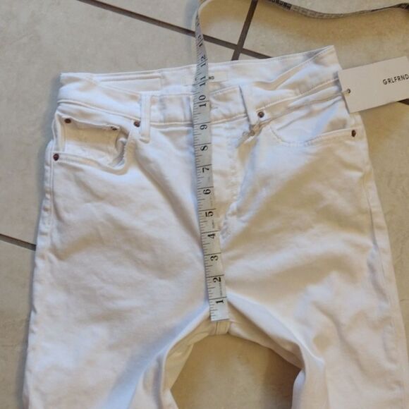 GRLFRND Denim the Reed white distressed cropped Jean Revolve brand new size 25 - Picture 11 of 14